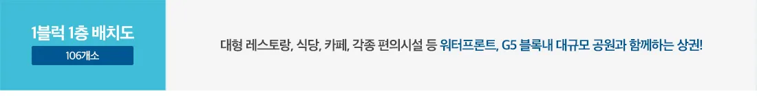 1블럭 1층 배치도 · 106개소